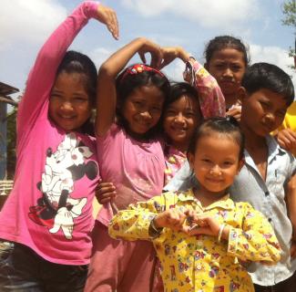 Tourist attraction: children at an orphanage