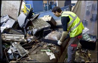 Recycling e-waste in Eindhoven in the Netherlands.