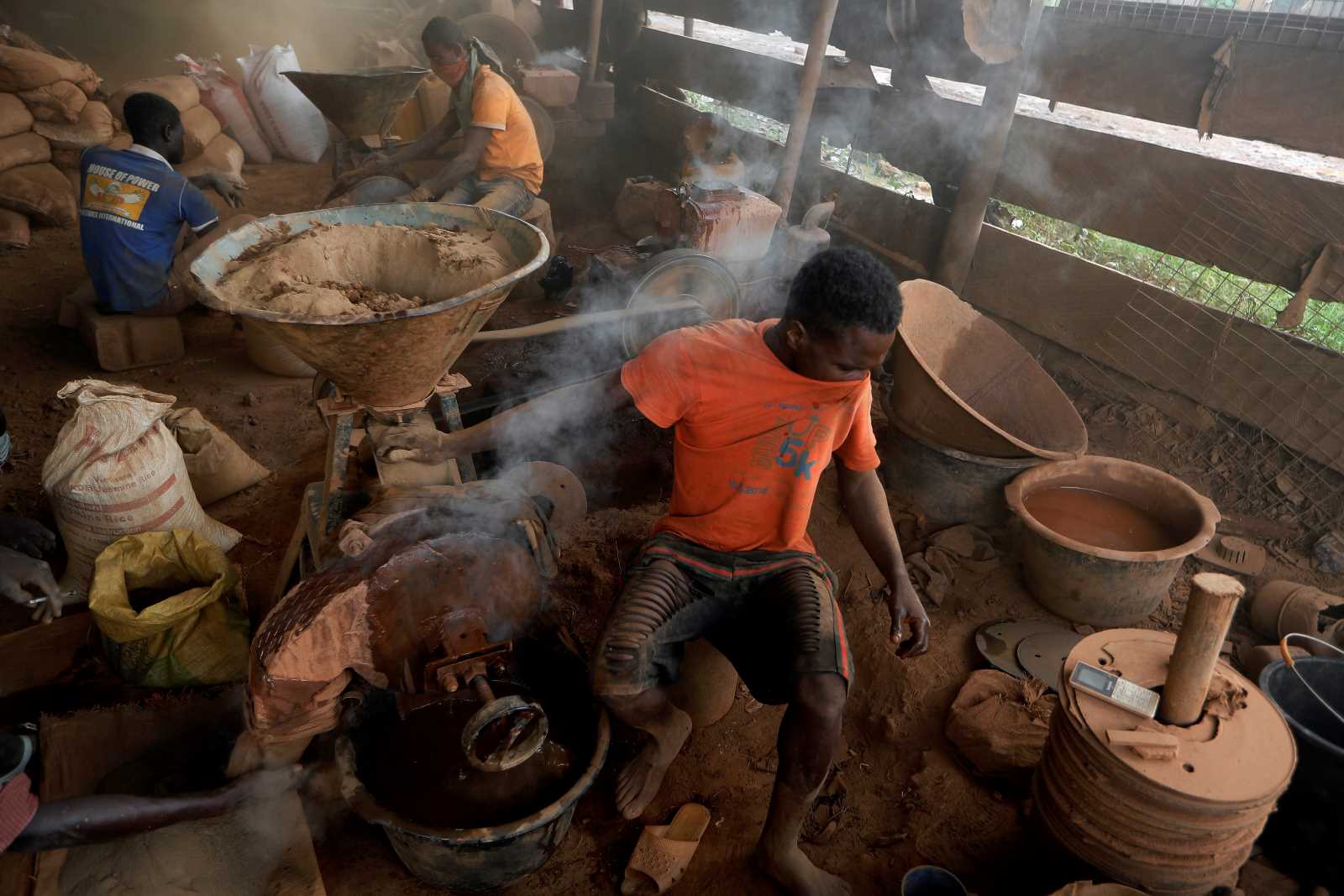 Informal labourers like these gold prospectors do not appear in Ghana’s unemployment statistics.