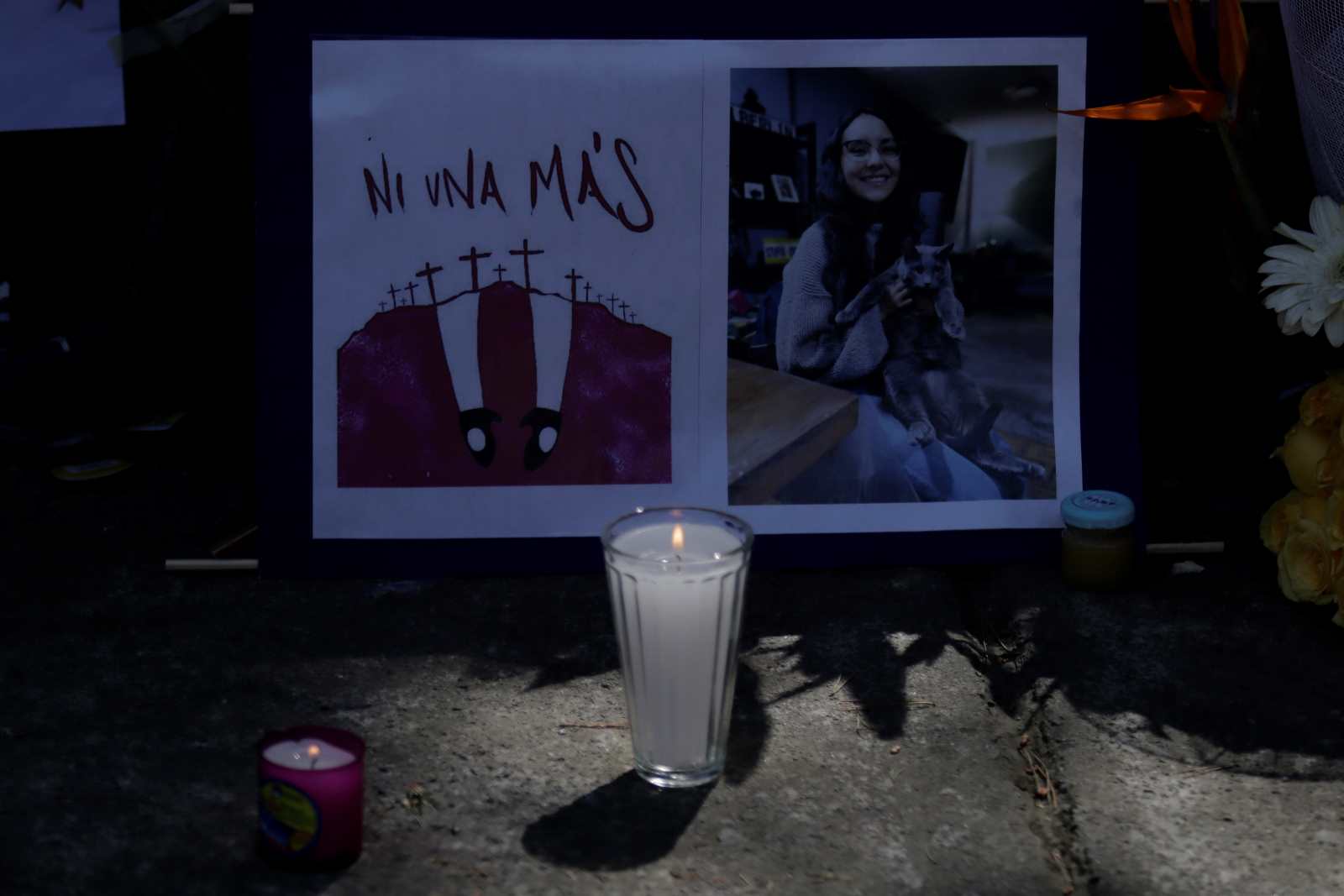 Commemorating a murdered woman. 