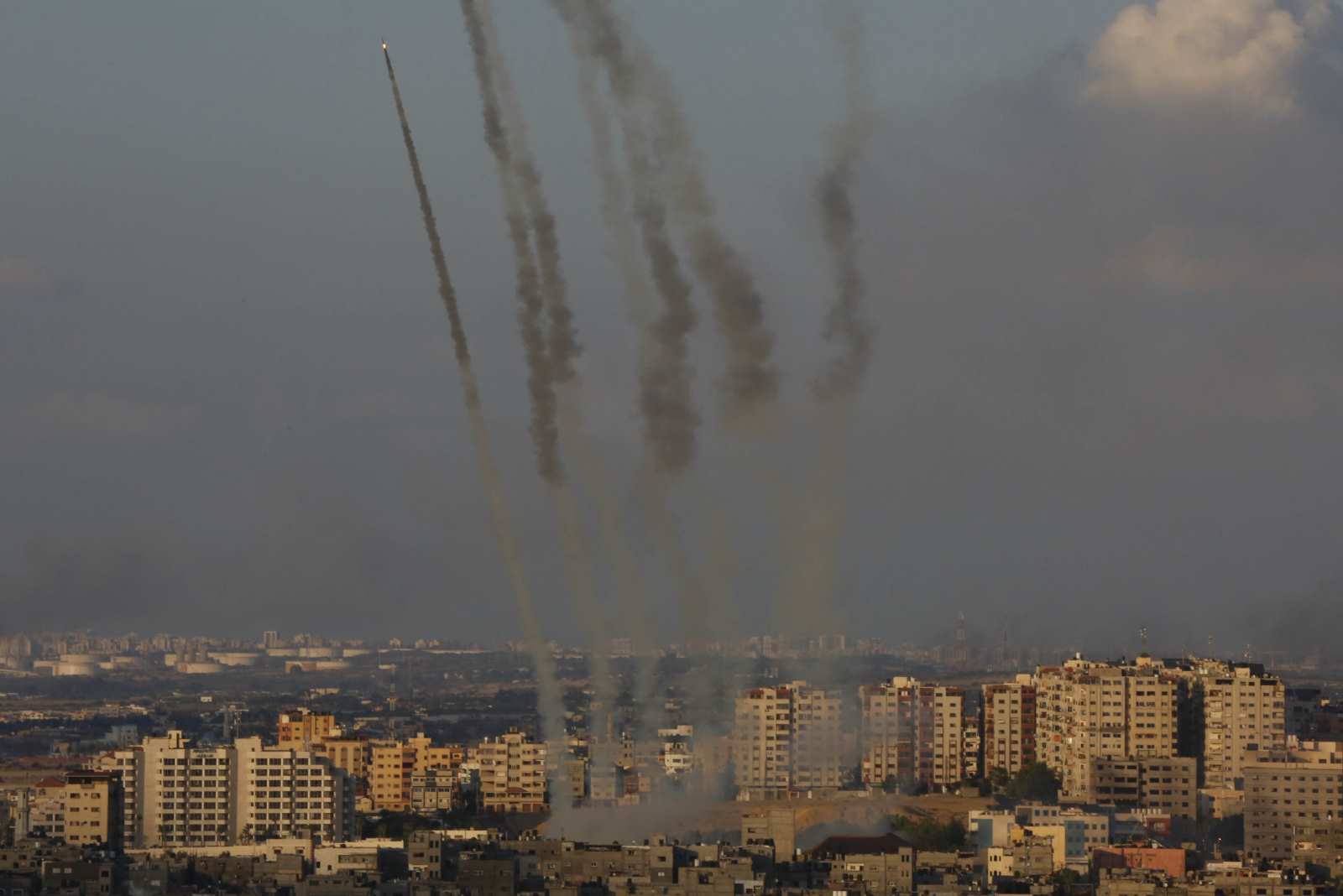 First rockets were launched in Gaza, now missiles are flying in the other direction too. 