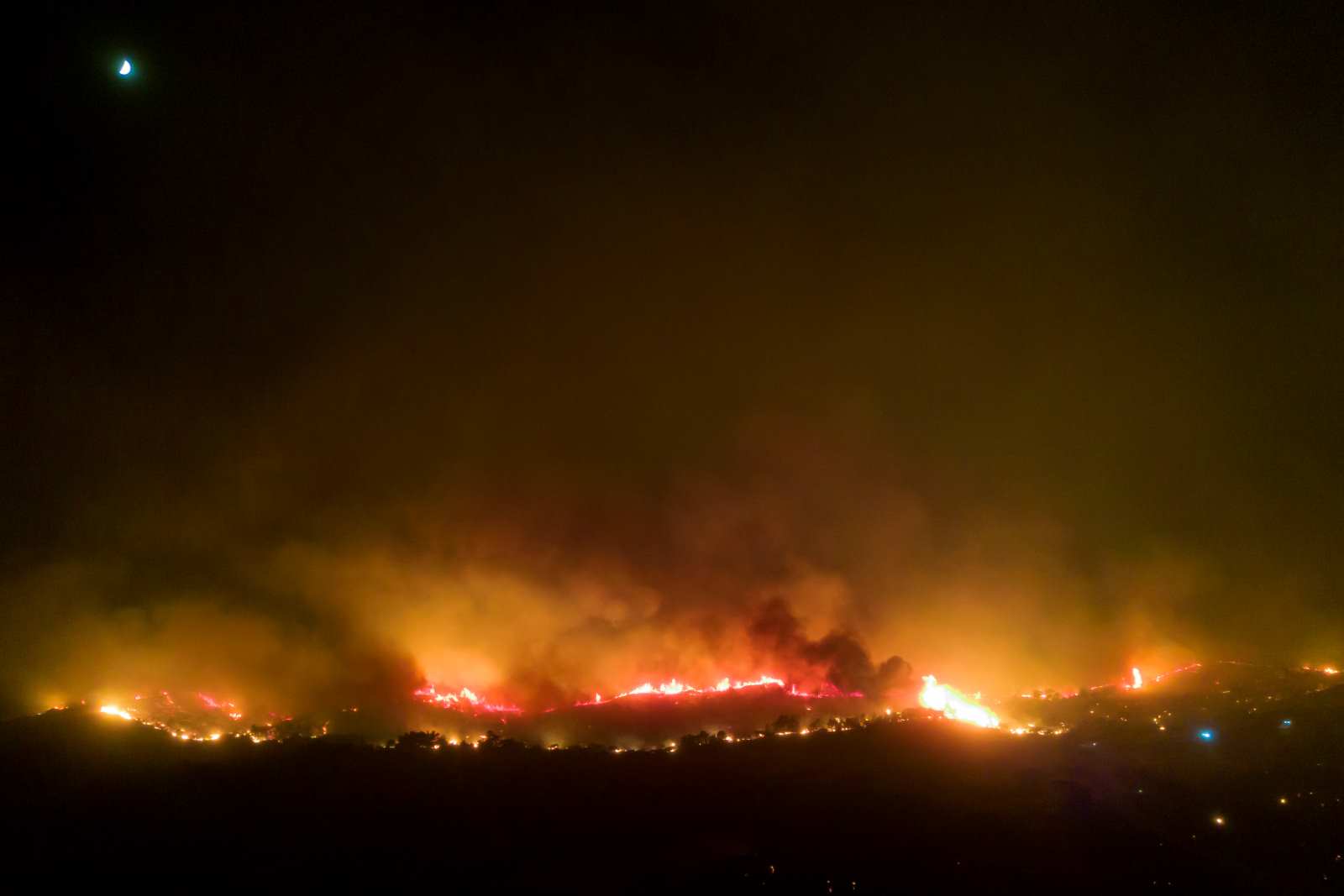 Wildfire on Rhodes, the Greek island, in summer 2023. 