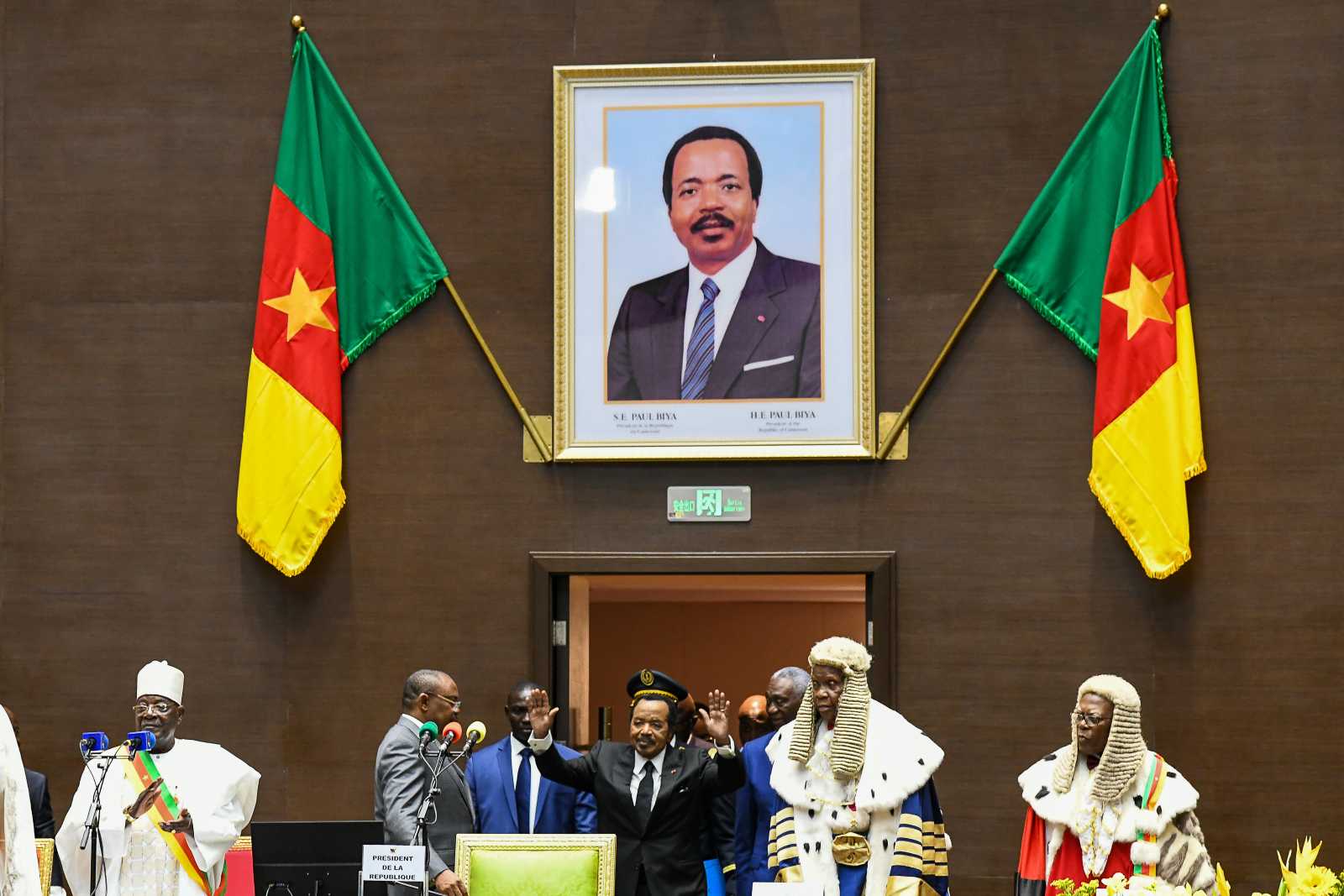 Präsident Paul Biya bei seiner achten Vereidigungszeremonie in Yaoundé im November.