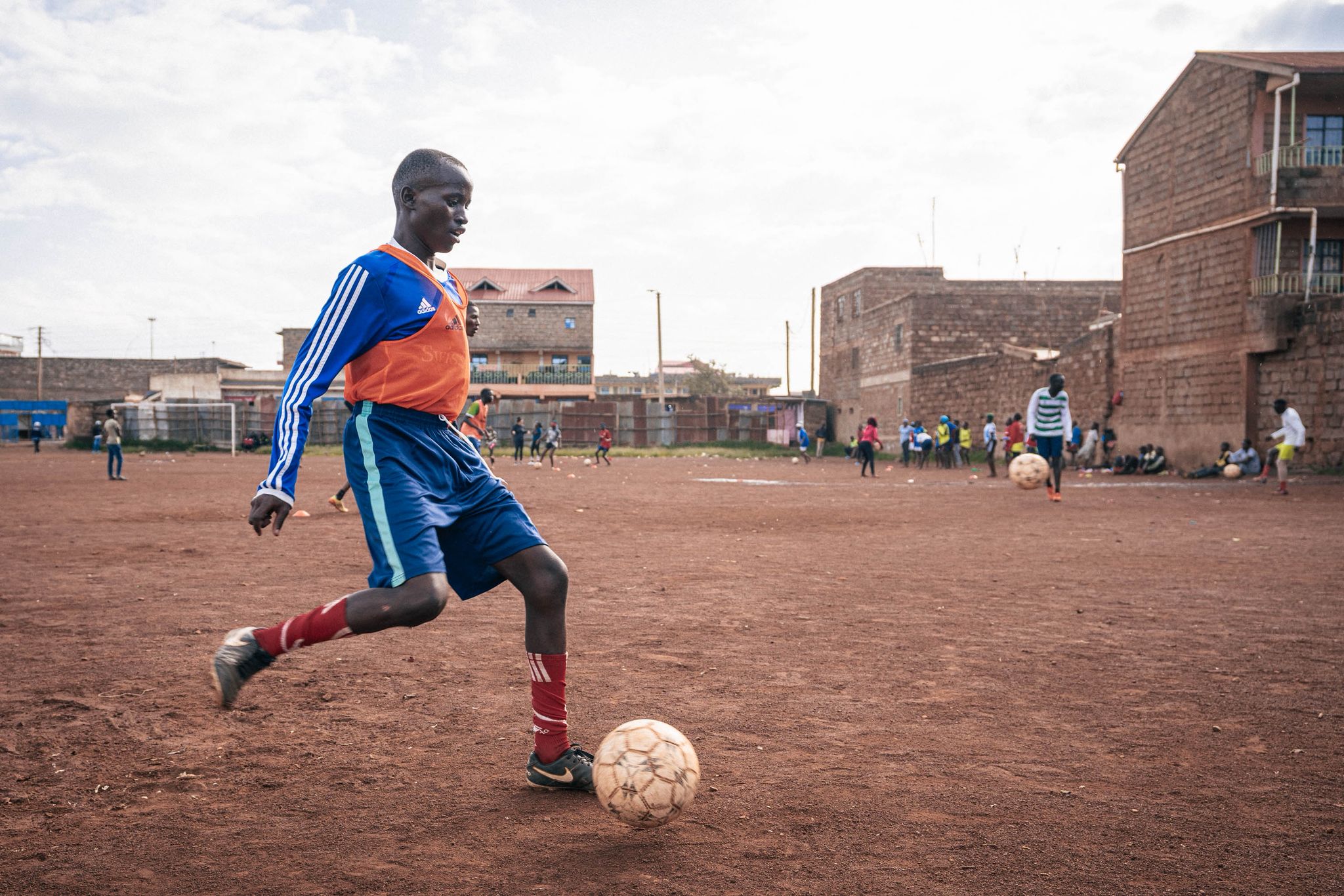 Football training in Juja, Kenya.