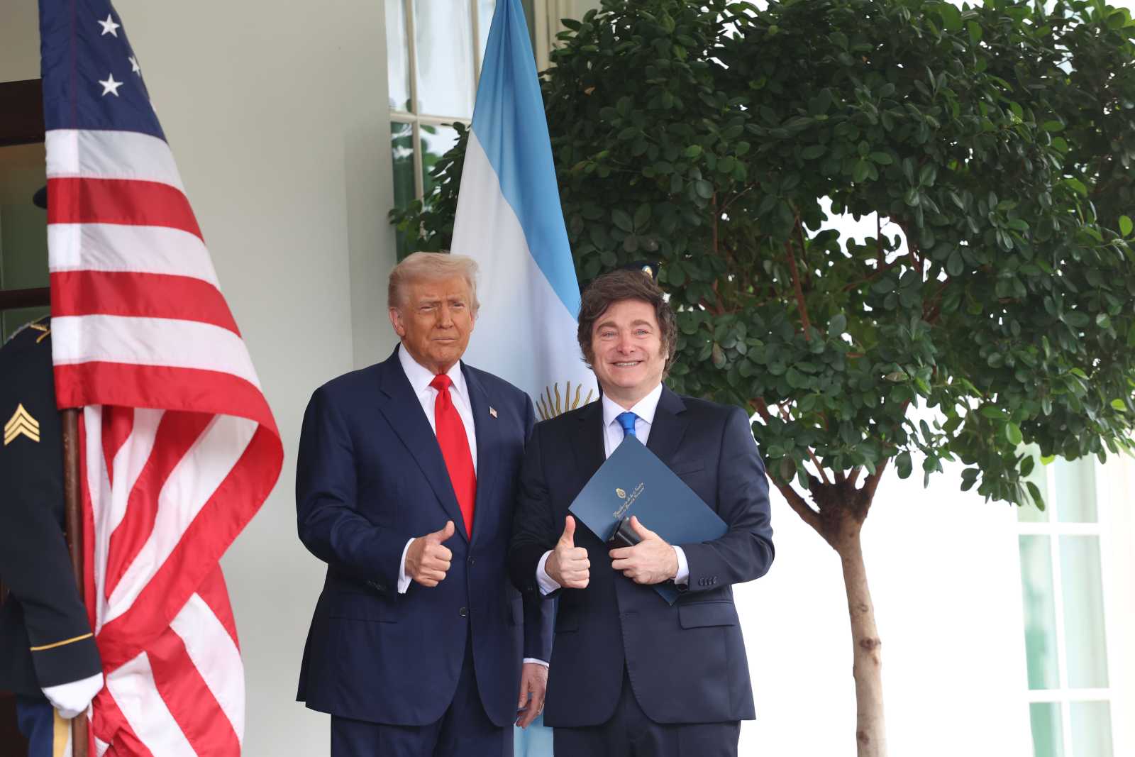 Like-minded heads of state are supported by Donald Trump: Argentina’s President Javier Milei with the US President at the White House in October 2025.