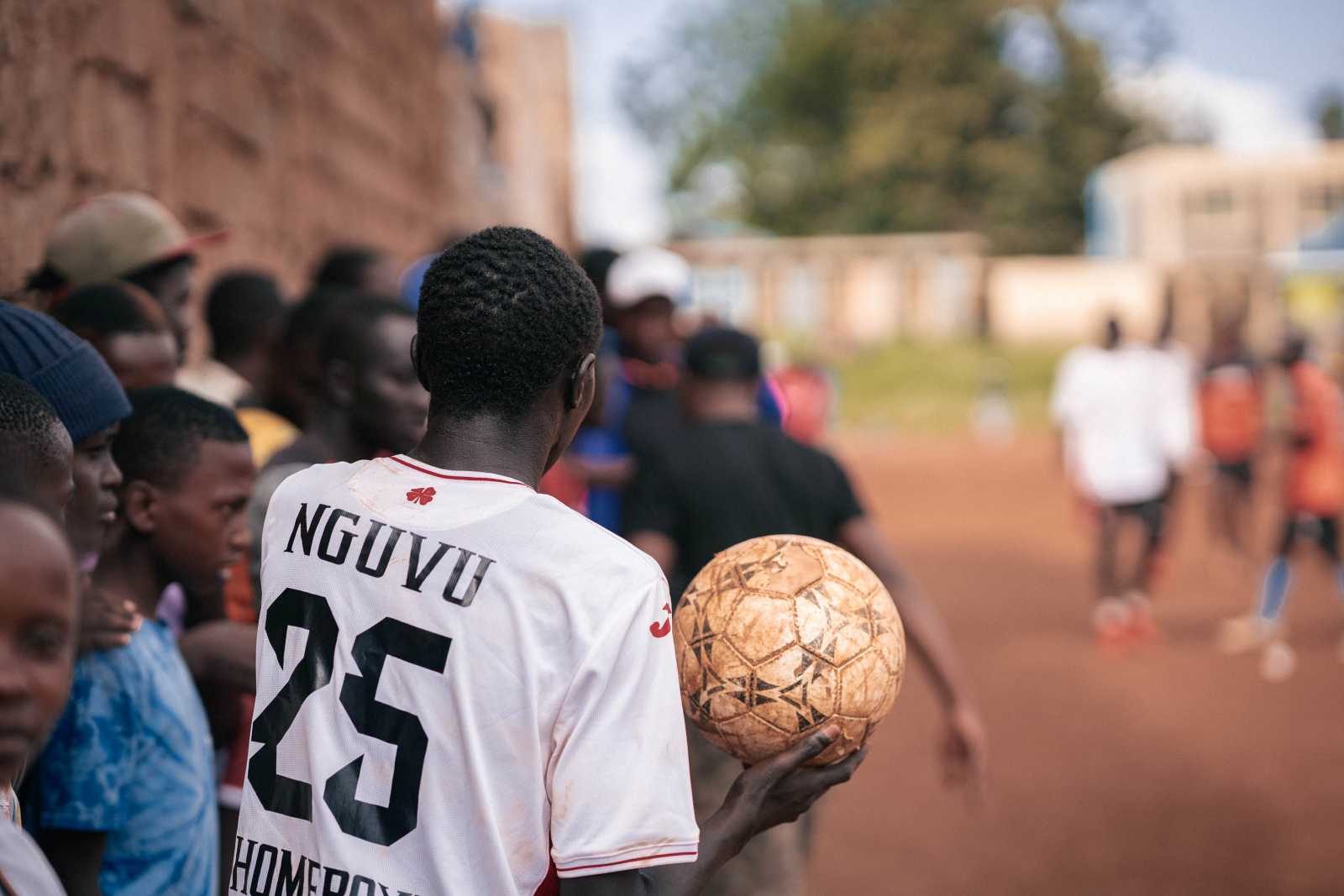 Whenever the NGUVU Homeboyz play, the whole town crowds around the pitch.