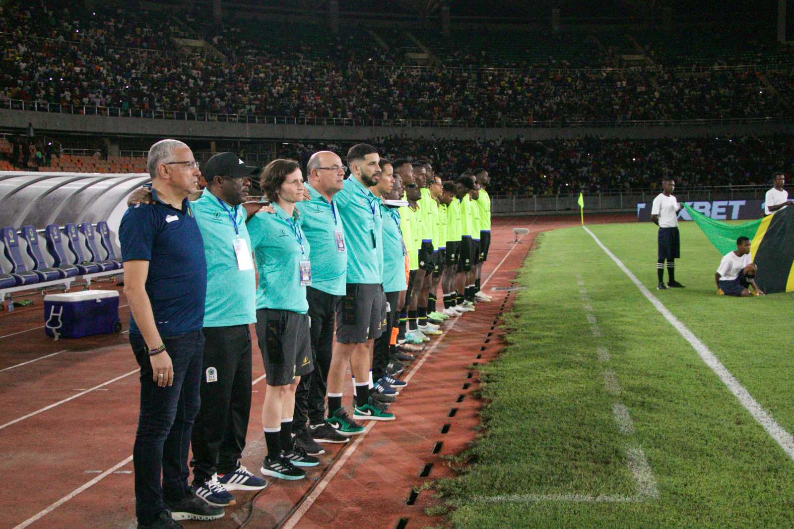The coaching staff of the Tanzanian men’s national team.