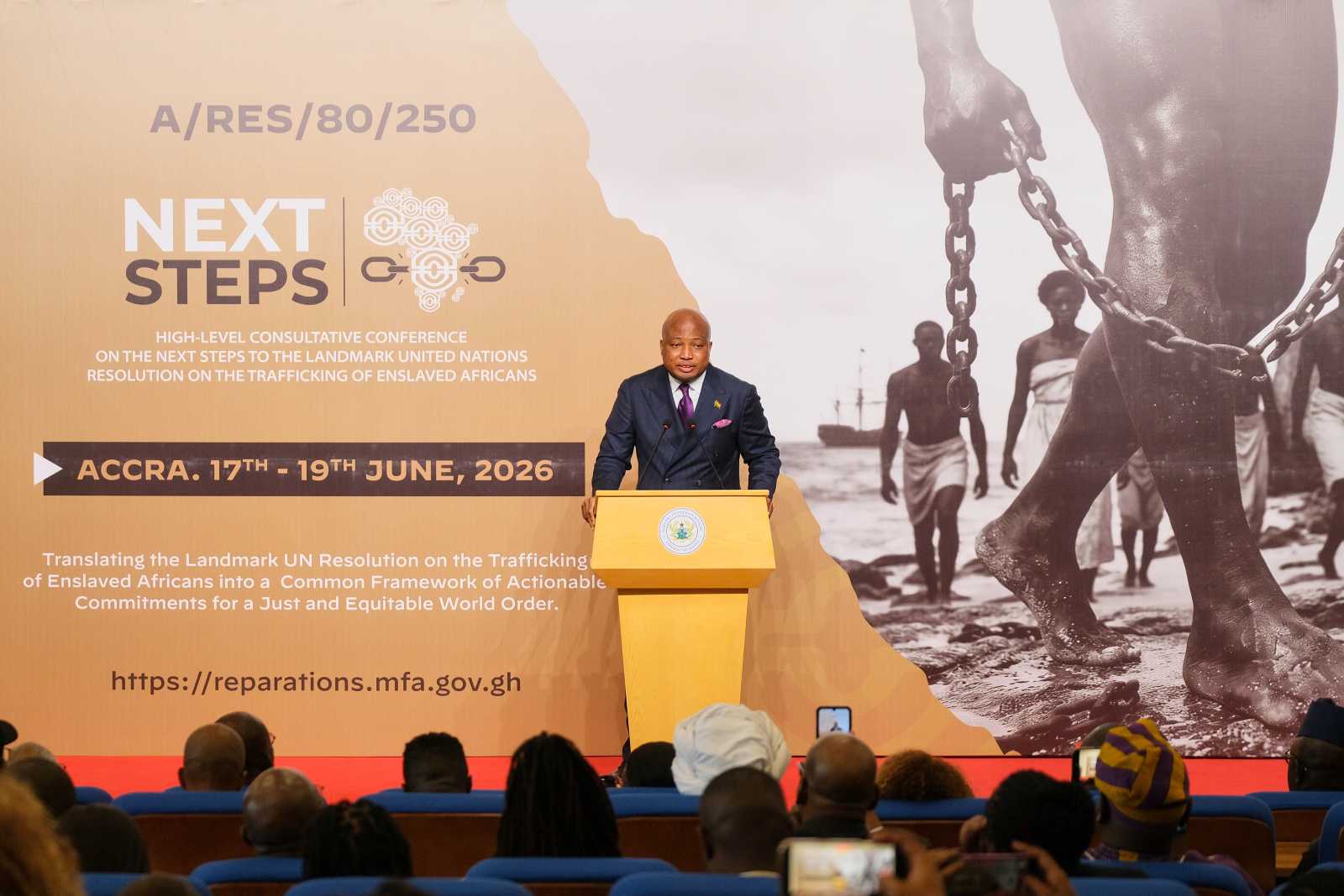 Ghana’s foreign minister, Samuel Okudzeto Ablakwa, at the opening of the Consultative Conference in Accra.