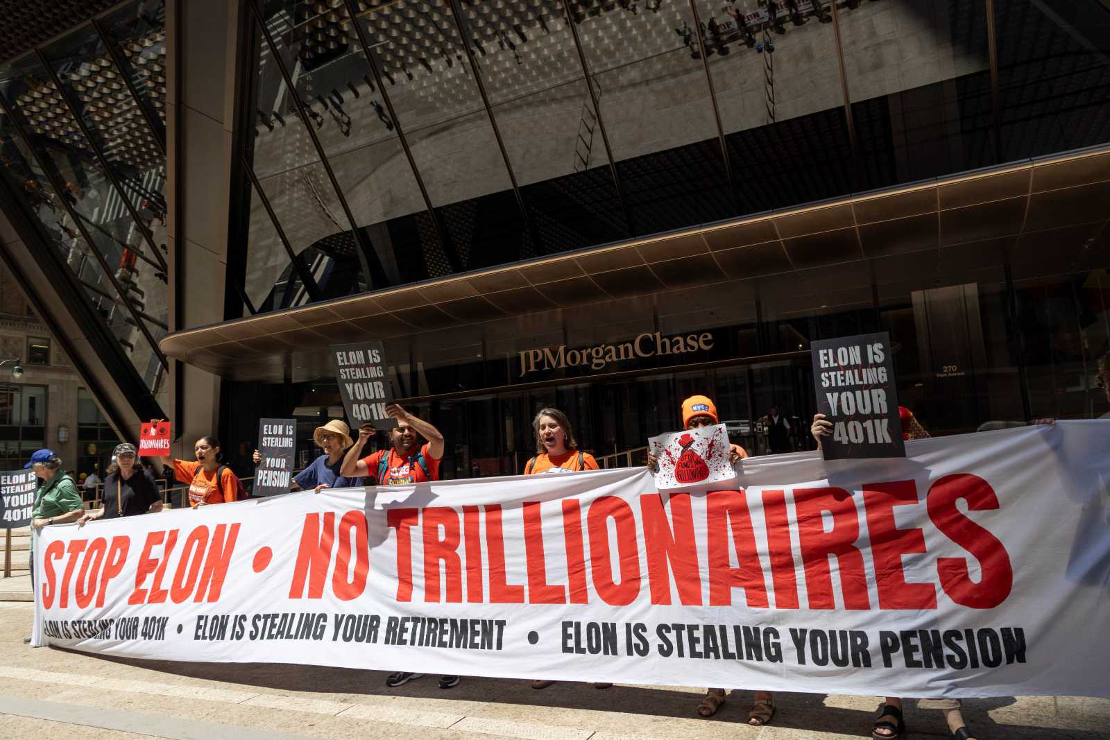 Protests in the run-up to SpaceX’s initial public offering, which made Elon Musk the world’s first trillionaire.
