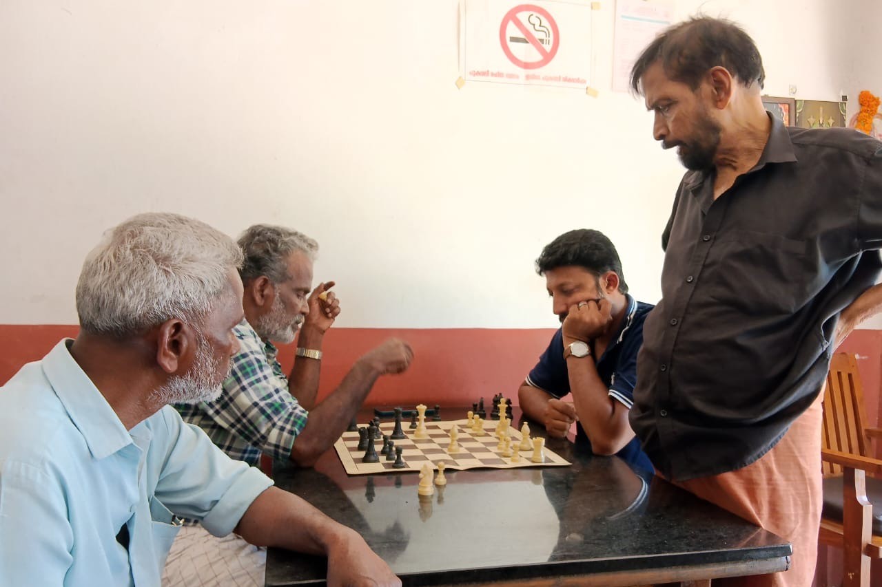 Playing chess in Marottichal.