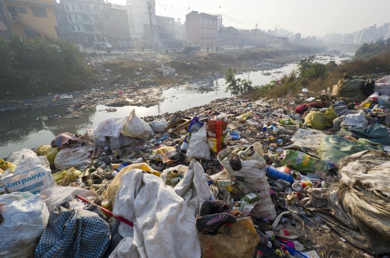 Kathmandu’s rivers are affected badly.