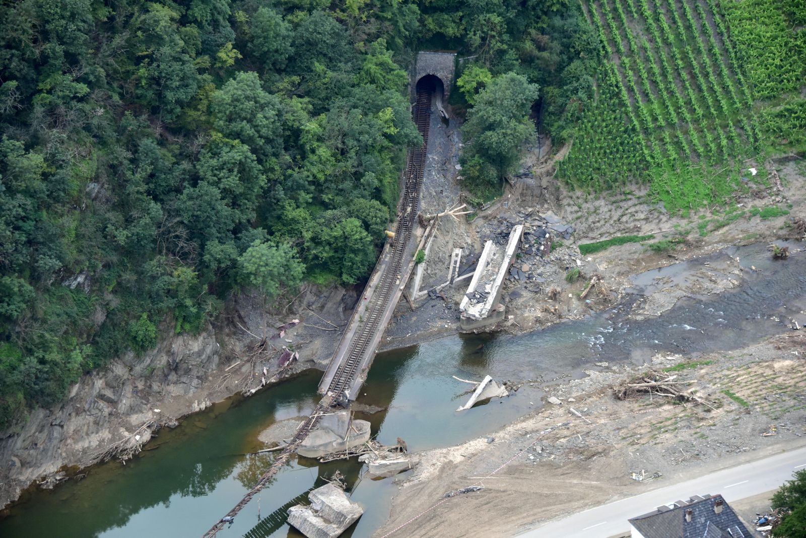 Flood damages in western Germany in August 2021.
