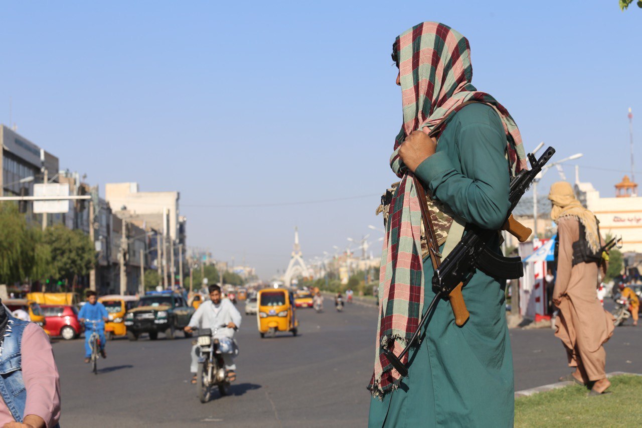 Taliban patrolling the streets of Herat in August 2021.