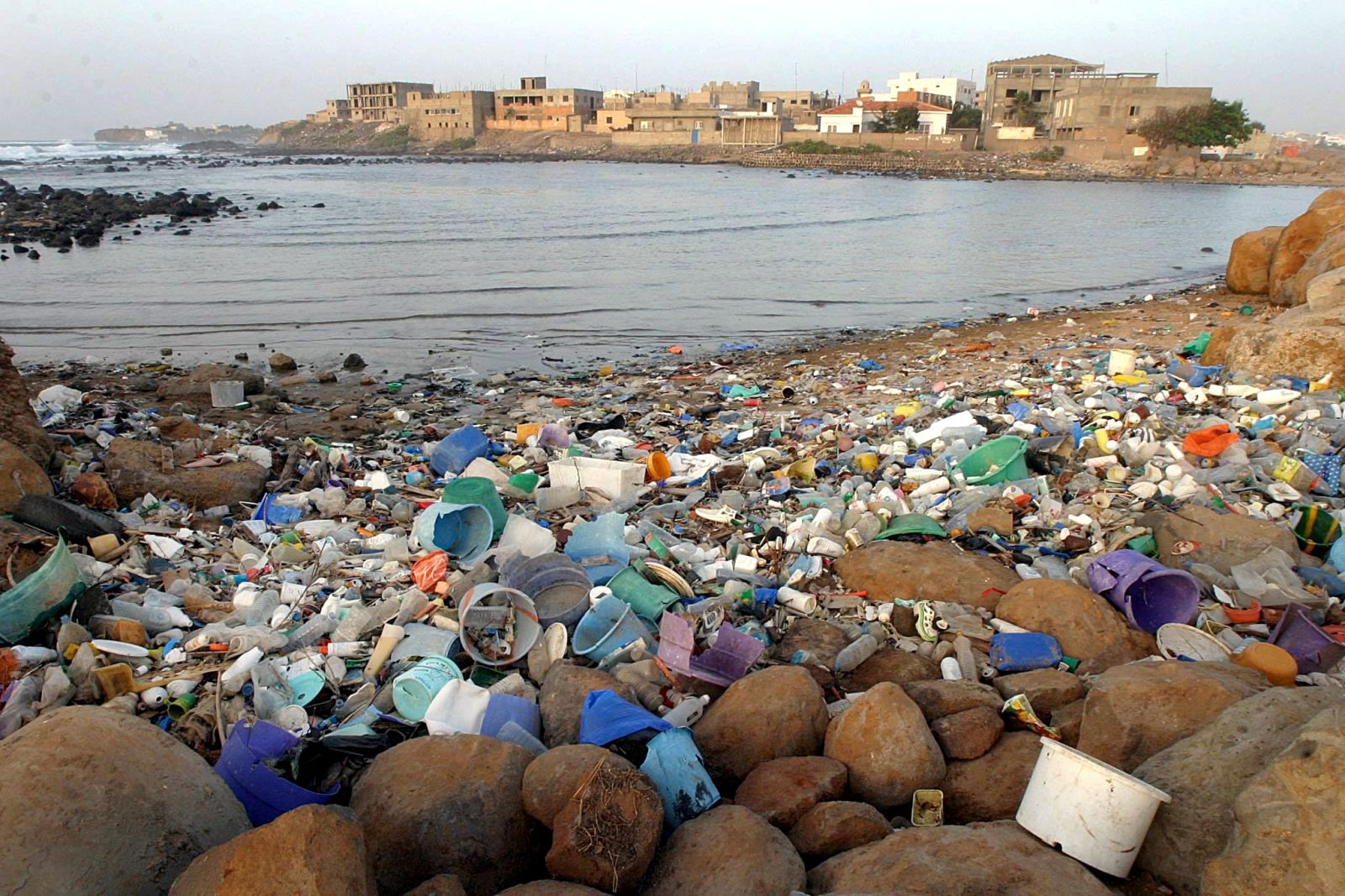 Plastic waste in Dakar, Senegal, in 2005: humankind needs global solutions to global chemicals problems.