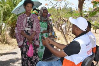 Cash distribution via LMMS during a drought in Ethiopia.