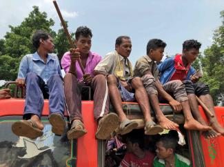 Successful activism: protestors from the Dongria Kondh community arriving at a rally against bauxite mining in the Indian state of Odisha in 2018. 