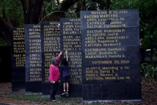 The Bantayog ng mga Bayani (Heroes’ Monument), a monument in Quezon City honouring the victims of the dictatorship of former President Ferdinand Marcos.