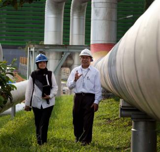 KfW/photothek.net Geothermal power plants are also being promoted through policy reforms.