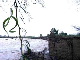 The picture was taken during the floods in the middle of Kakuma camp.