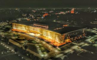 Chinese-funded convention centre in Zambia. 