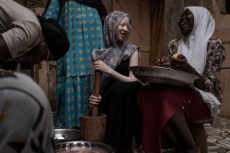 Eine Familie in Senegal. 