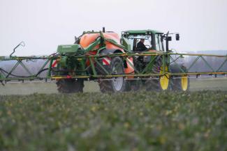 Herbicide application on a German field. 