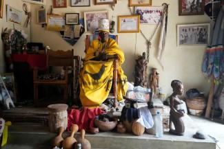 Dada Daagbo Hounon Hounan II, the Supreme Spiritual Voodoo Chief, in his palace in Ouidah last year.