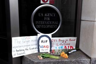 Mourning USAID in Washington. 