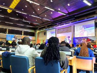 ko At the plenary session of CGIAR Science Week.