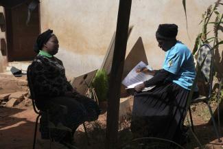 dpa/ASSOCIATED PRESS/Tsvangirayi Mukwazhi Talk therapy in Harare: Much of the mental health work in Zimbabwe is community-based.