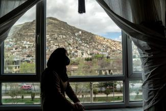 Instead of going to school, young women are forced by the Taliban to stay at home.