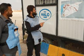 Since the fall of the Assad regime in Syria, hundreds of people have been killed by mines and unexploded ordnance. Mine clearance services, such as those provided by the teams of civil society organisation The HALO Trust, remove explosive remnants from the earth.