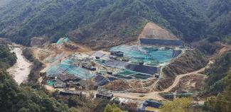 Ein Abbaugebiet für Seltene Erden in Kachin State in Myanmar.