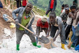 A mining site near Rubaya in eastern DRC.