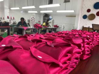 Mela for Her designes and manufactures reusable sanitary pads and menstrual underwear.