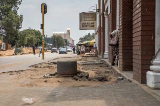 Die Union Street in der Stadt Vereeniging, südlich von Johannesburg.