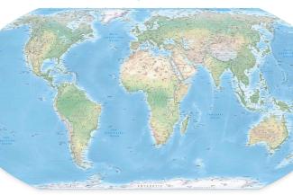 This is what the proposed new world map might look like, showing the sizes of regions near the equator more realistically.  