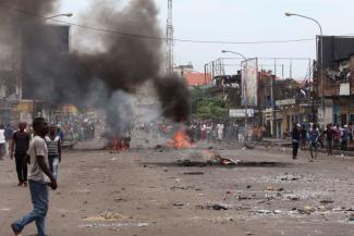 Violent protests erupted in Kinshasa because of the election postponement.