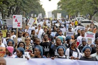 Peace protest in Maputo in June 2016.