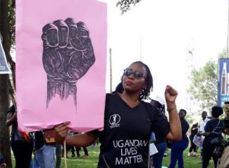 Women’s march in Kampala, Uganda.