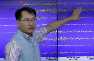 South Korean scientist assessing the earthquake caused by a nuclear test in North Korea in September.
