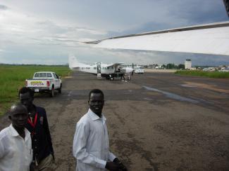 Flughafen in Juba, Südsudan.