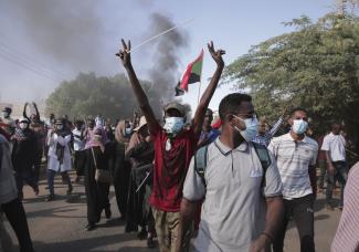 Anti-coup rally in Khartoum in mid-November.