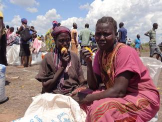 Südsudanesische Geflüchtete im Flüchtlingslager Palorinya, Uganda.