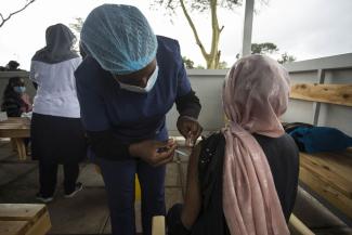 Vaccination campaign in Nairobi.