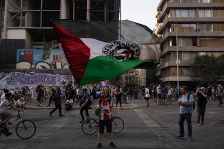 Demonstration for a new constitution in Santiago de Chile in January 2020.