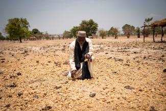 Farmer hit by drought in Mali.