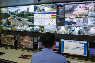 Transport control centre in Huainan, China.