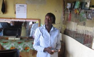 Kenyan regional online shop Copia delivers customers’ orders for collection at existing local stores like this one in the Nairobi region.