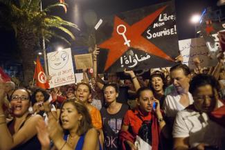 Demonstration for women's rights in summer of 2012.